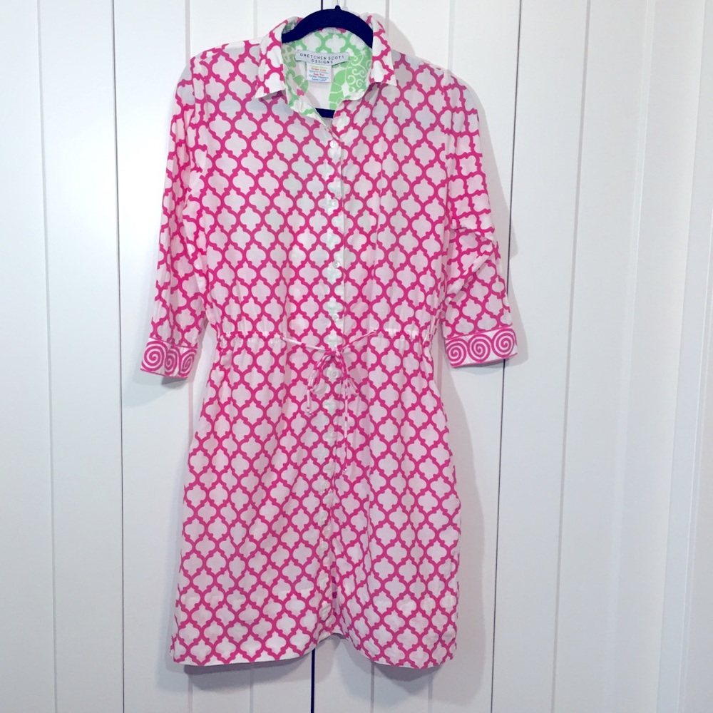 ⭐️Rare⭐️Gretchen Scott Pulley Shirt Dress